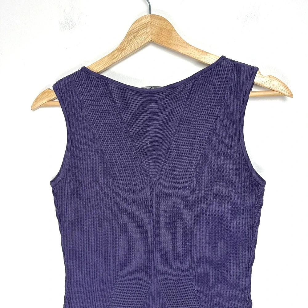 Peruvian Connection Lilias‎ Knit Sleeveless Dress Pima Cotton Purple XS